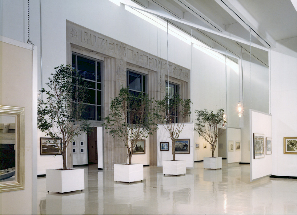 1982 Facade: In a 1982 renovation and expansion, the original Museum of Fine Arts’ façade was preserved as a feature of the building’s interior galleries.