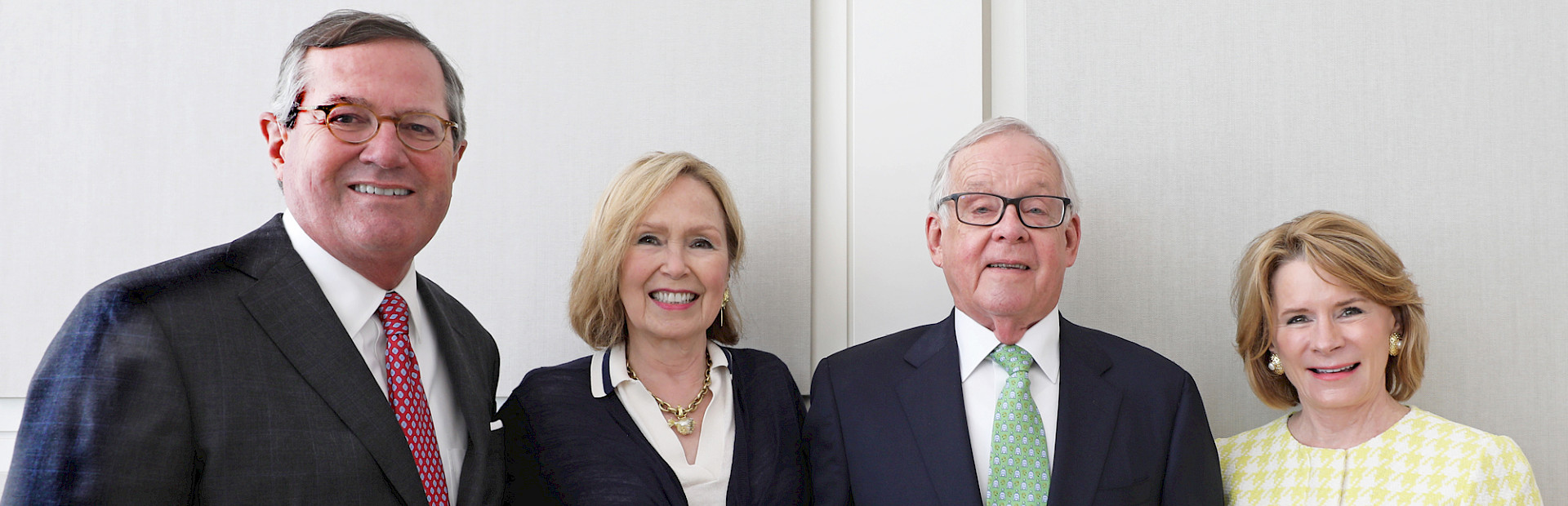 Photo of Warren Stephens, Isabel Anthony, John Ed Anthony, and Harriet Stephens at the presentation of the Winthrop Rockefeller Award on May 15, 2023.